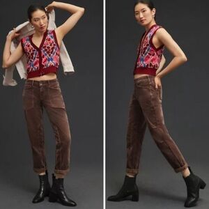 Pilcro Anthropologie The Wanderer Corduroy Cargo Pants 29